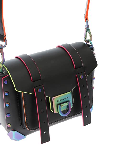 black and neon michael kors purse